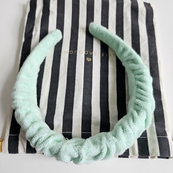 New Lele Sadoughi Sea Glass Terrycloth Ruched Design Kelly Headband NWOT - Picture 12 of 15